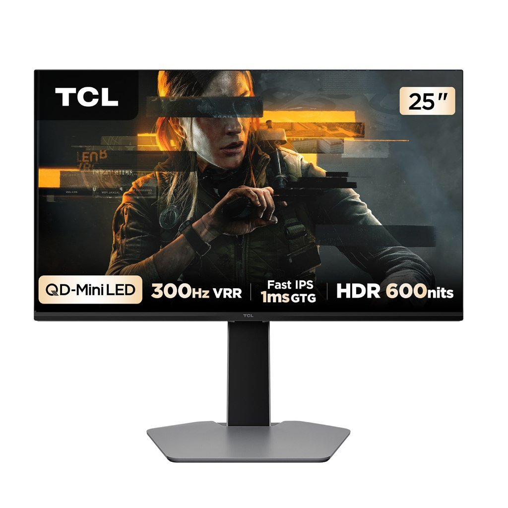 😱 Monitor Gamer TCL 25 Polegadas QLED Mini LED Full HD G64 300Hz 1ms (GtG) Freesync HDR 600 nits 25G64