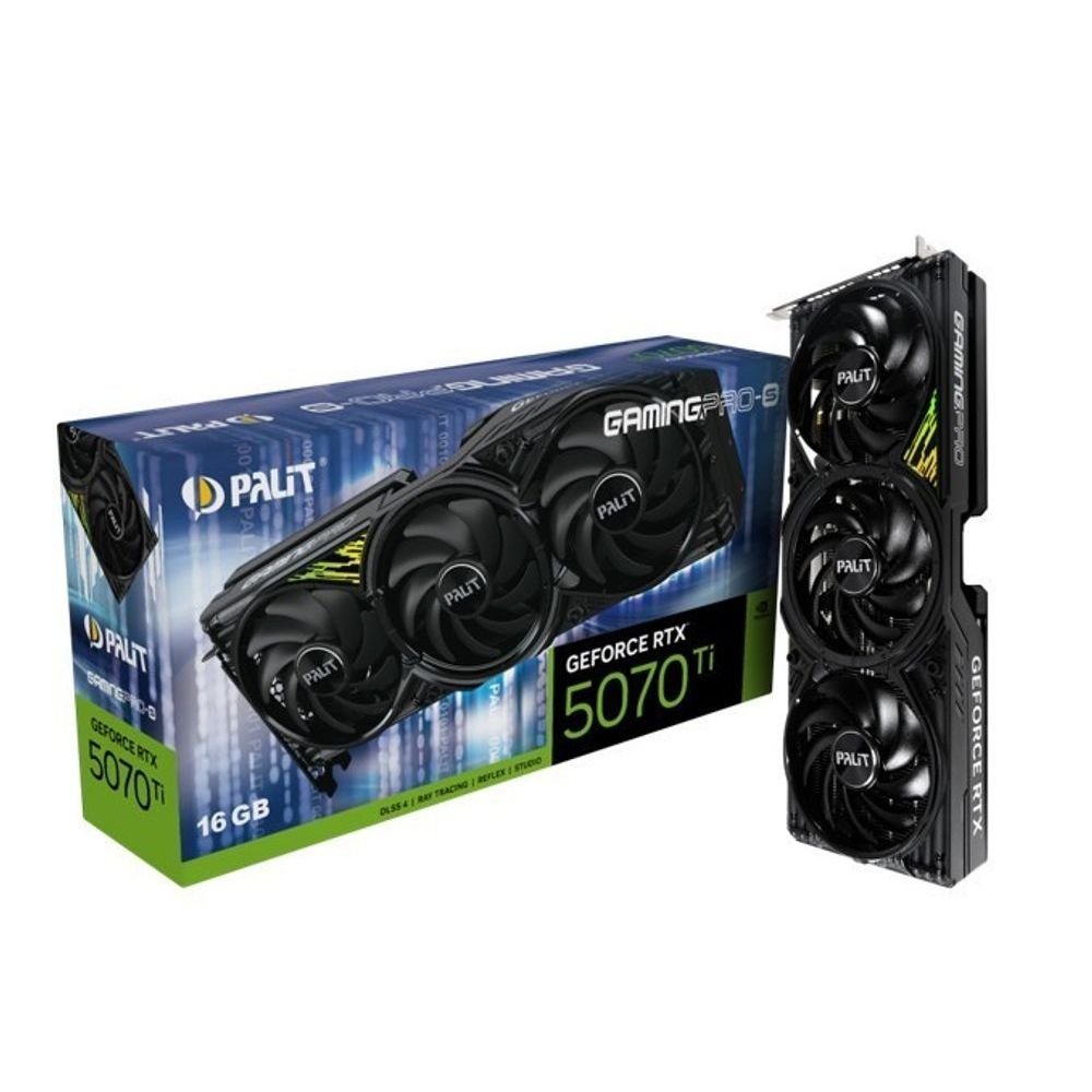 😱 Placa de Video GeForce NVIDIA PALIT RTX5070TI 16GB GAMINGPRO-S GDR7 256BIT