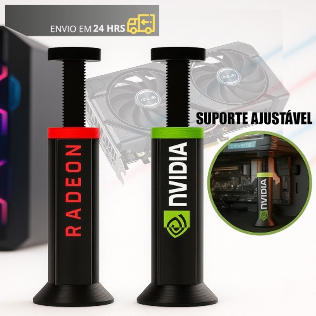 😱 Suporte para Placa de Vídeo GPU Ajustável Nvidia e Radeon Universal