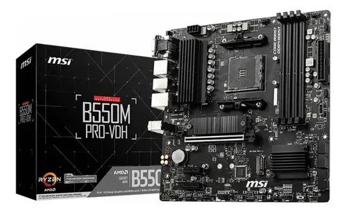 😱 Placa Mae Msi B550m Pro-vdh, Ddr4, Socket Am4, M-atx Preto