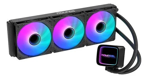 😱 Water Cooler Round 5 Eurus Preto de 360mm Com ARGB