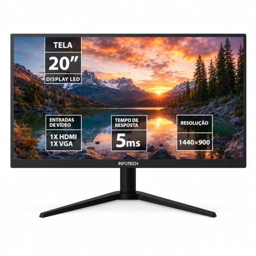 😱 Monitor Enterprise LED 20" Polegadas 20WEV-KAN