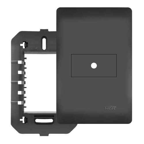 😱 PLACA 4X2" COM SUPORTE - SAÍDA DE FIO 10MM - HABITAT BLACK- FAME