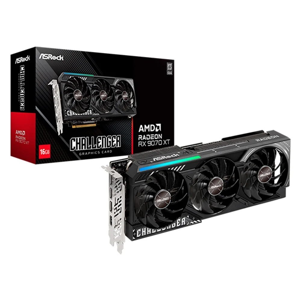 😱 Placa de Vídeo ASRock Radeon RX 9070 XT Challenger, AMD, 16GB - 90-GA61ZZ-00UANF