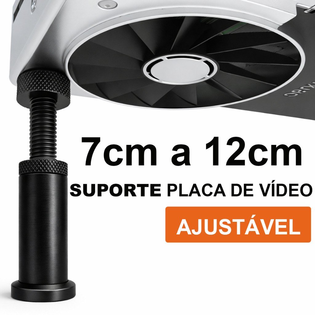 😱 Suporte Ajustável Placa de Vídeo GPU 7cm-12cm | Vertical Universal