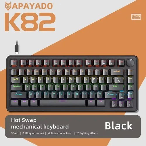 😱 Teclado Mecânico Para Jogos Apayado K82 75% Hot Swap