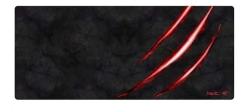 😱 Havit Mouse Pad Grande Gamer MP860, 70 X 30 Cm, Tecido de Malha Fina, Base de Borracha Antiderrapante, Design com Bordas Costuradas, Útil para Cobrir Teclado, Mouse e Outros Objetos, Preto