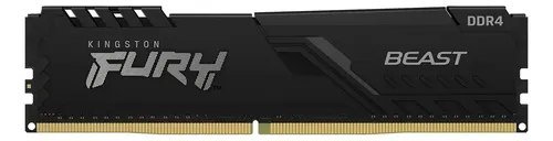 😱 Memória Ram Para Pc Ddr4 16GB 3200mhz Cl16 Kingston Fury Beast Kf432c16bb/16 Udimm Cor Preta