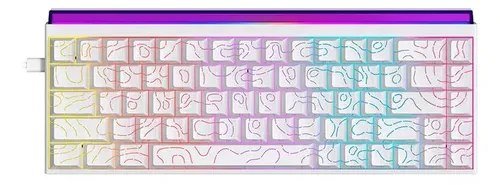 😱 Teclado Mecanico Ajazz NK68, Rainbow, Switch Vermelho, Branco