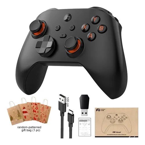 😱 2x Controle Bsp G6 sem Fio Tri-Mode com Hall Joystick e Triggers para Switch Pro/PC/Android/iOS, Preto