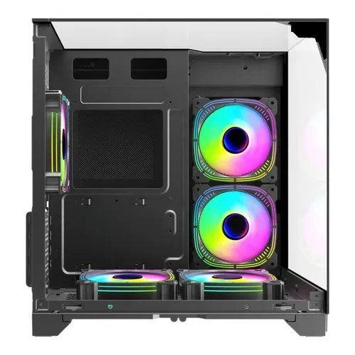 😱 Gabinete Gamer Kalkan Midgard Vision Preto Micro ATX com 3 Painéis de Vidro Temperado