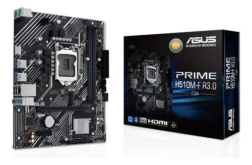😱 Placa-Mãe Asus Prime H510M-F para Intel LGA 1200 DDR4 Micro ATX