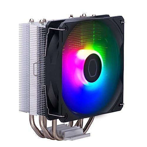 😱 Cooler Master Hyper 212 Spectrum V3 ARGB CPU Air Cooler, ventoinha PWM de 120 mm, 4 tubos de calor, cobre niquelado prateado, 152 mm de altura, AMD Ryzen AM5|AM4, suportes Intel LGA 1851|1700|1200