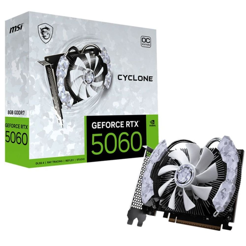 😱 Placa de Vídeo NVIDIA GeForce MSI RTX5060 8GB Cyclone OC 1X