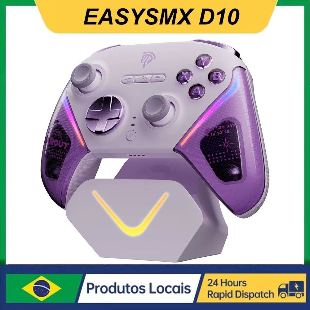 😱 Controle EasySMX D10 – TMR Sticks, Trigger Lock, RGB, Multi-Platform Support