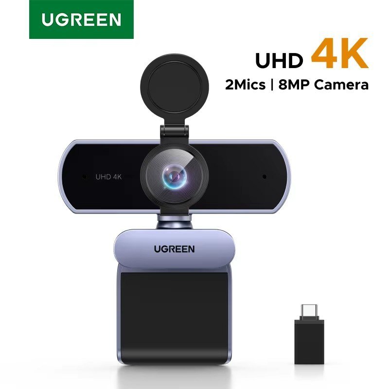 😱 WebCam CM831 UGREEN USB 4K Mini para chamadas de vídeo