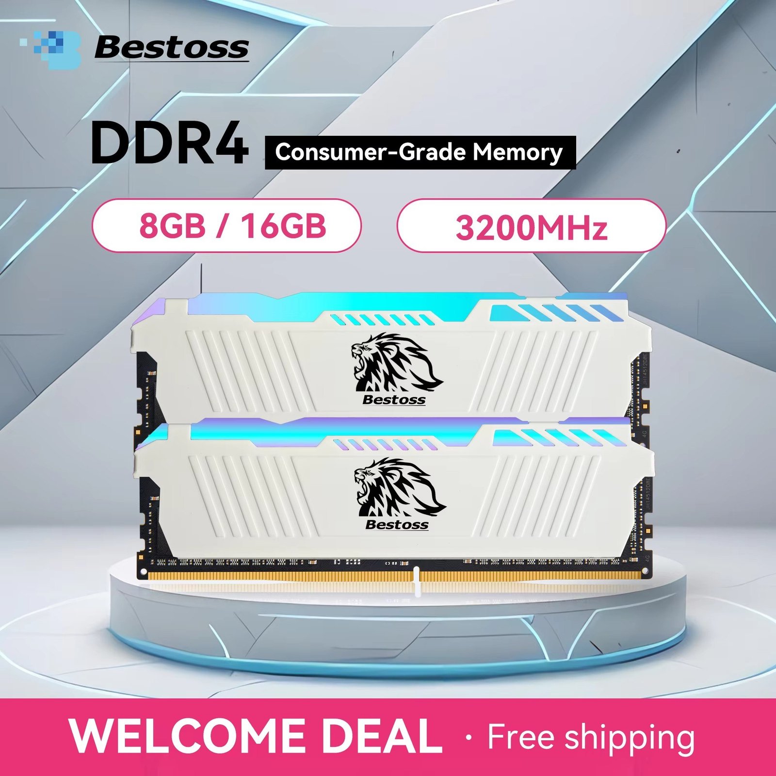 😱 Memoria Ram DDR4 RGB 8GB 3200MHZ CL18 Bestoss