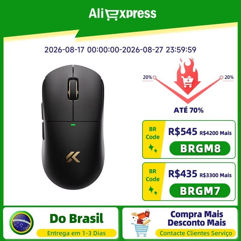 😱 Mouse Mchose A5 V3 Ultra, Paw 3950Ti, 8000Hz, Switch mecânico
