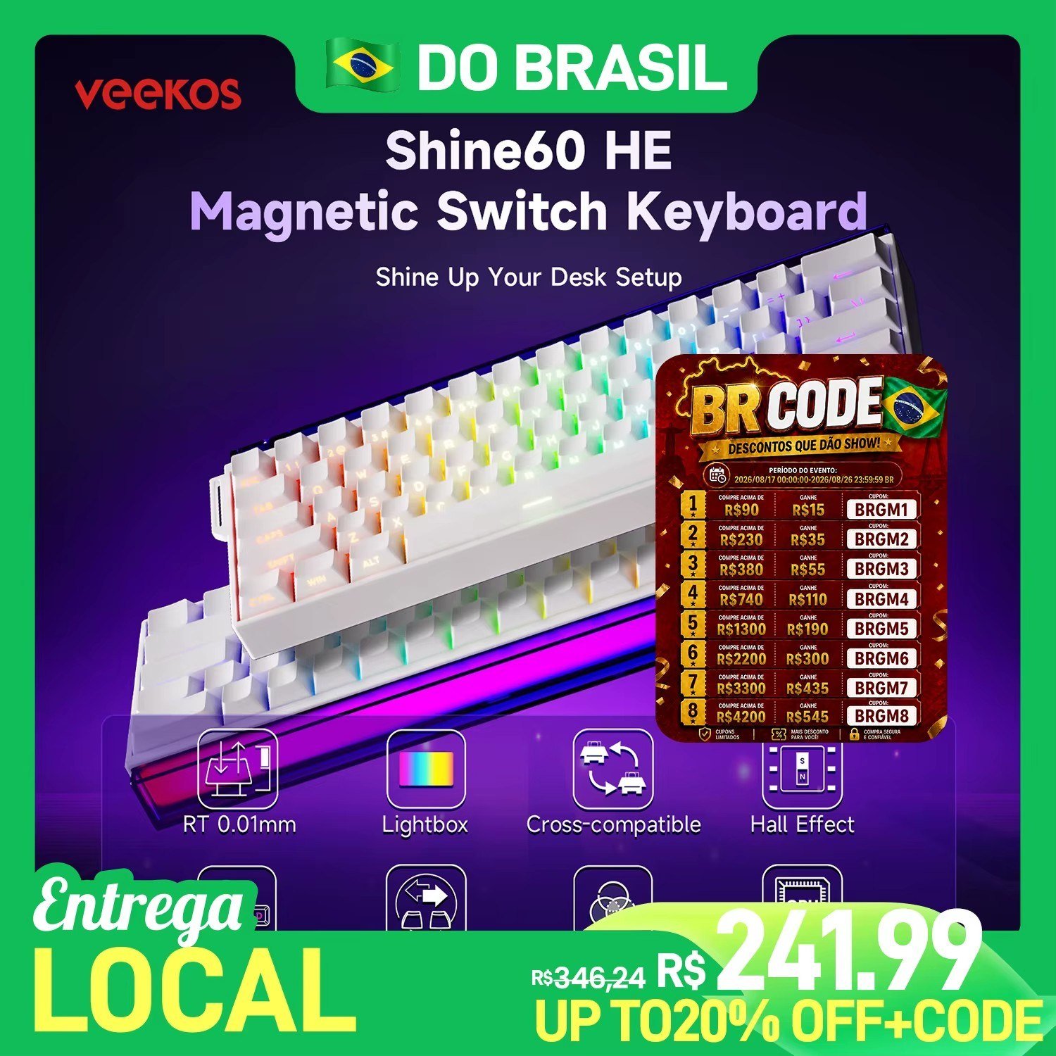 😱 Teclado Magnético Shine60 HE