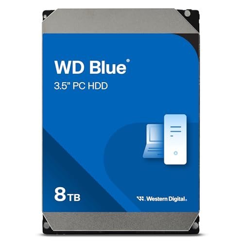 😱 Western Digital Disco rígido interno 8TB WD Blue PC - 5640 RPM, SATA 6 Gb/s, cache de 256 MB, 3,5" - WD80EAAZ