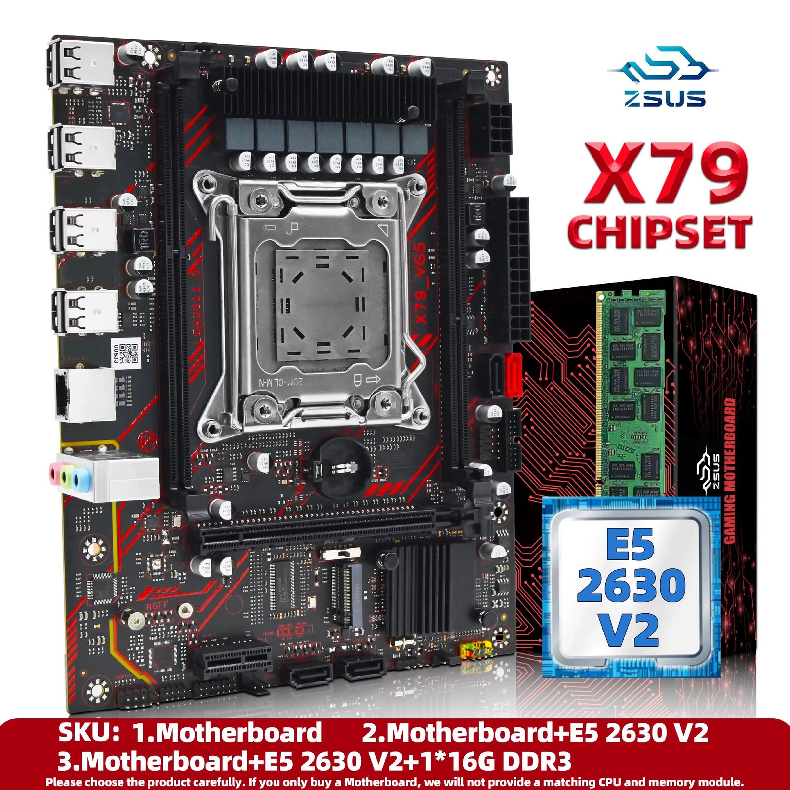 😱 Kit Zsus X79 + Xeon E5 2630 V2 (sem ram)