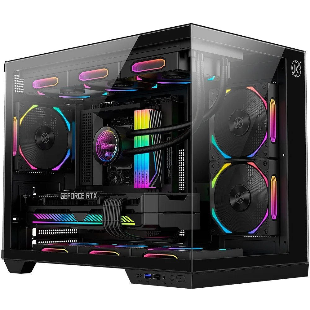 😱 Gabinete Gamer Kalkan Saga M Atx Mid Tower Lateral Em Vidro Temperado Sem Fans Preto Klk00043