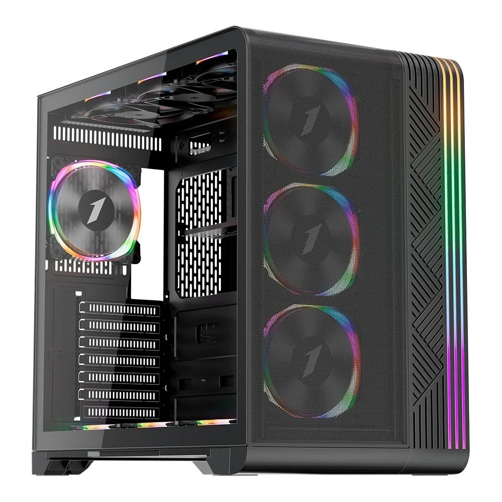😱 Gabinete Gamer 1Stplayer Vt7 Mid Tower Atx Lateral Em Vidro Temperado Sem Fan Preto Vt7 Bk