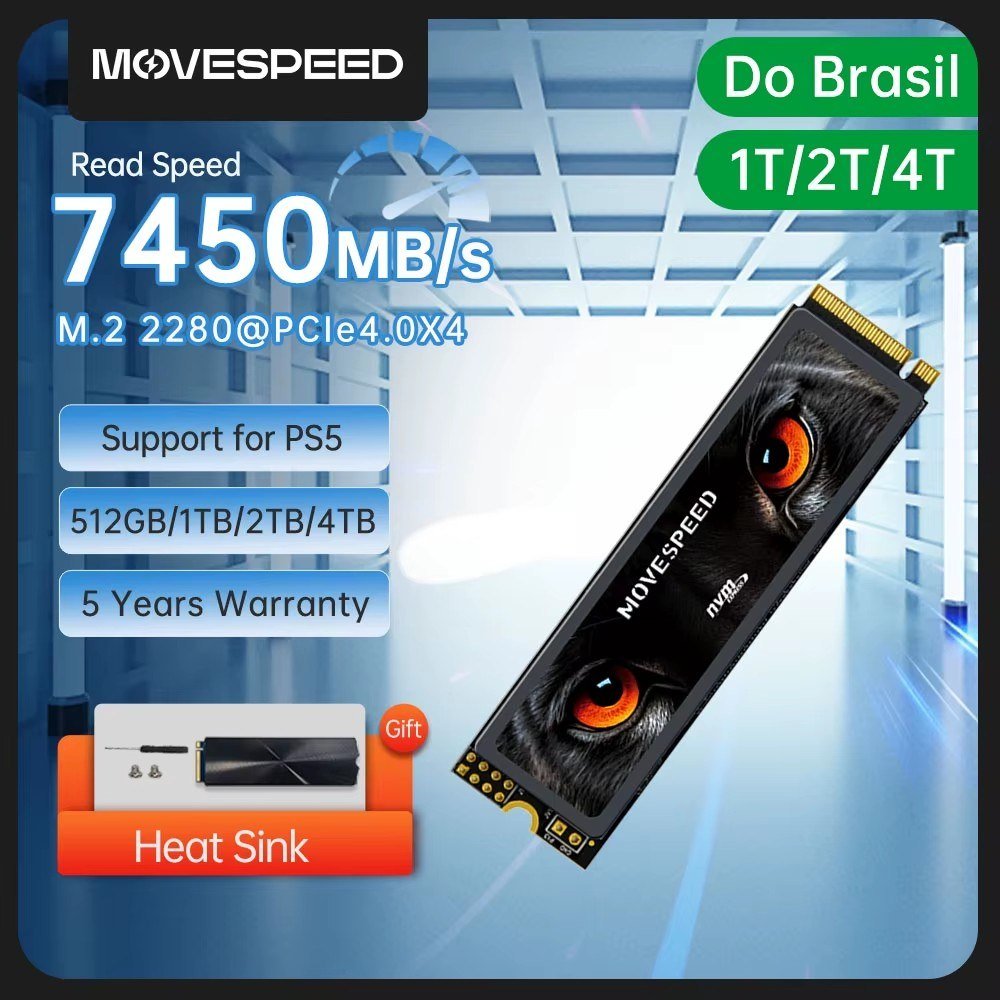 😱 4TB SSD MOVESPEED NVMe 7450Mbps
