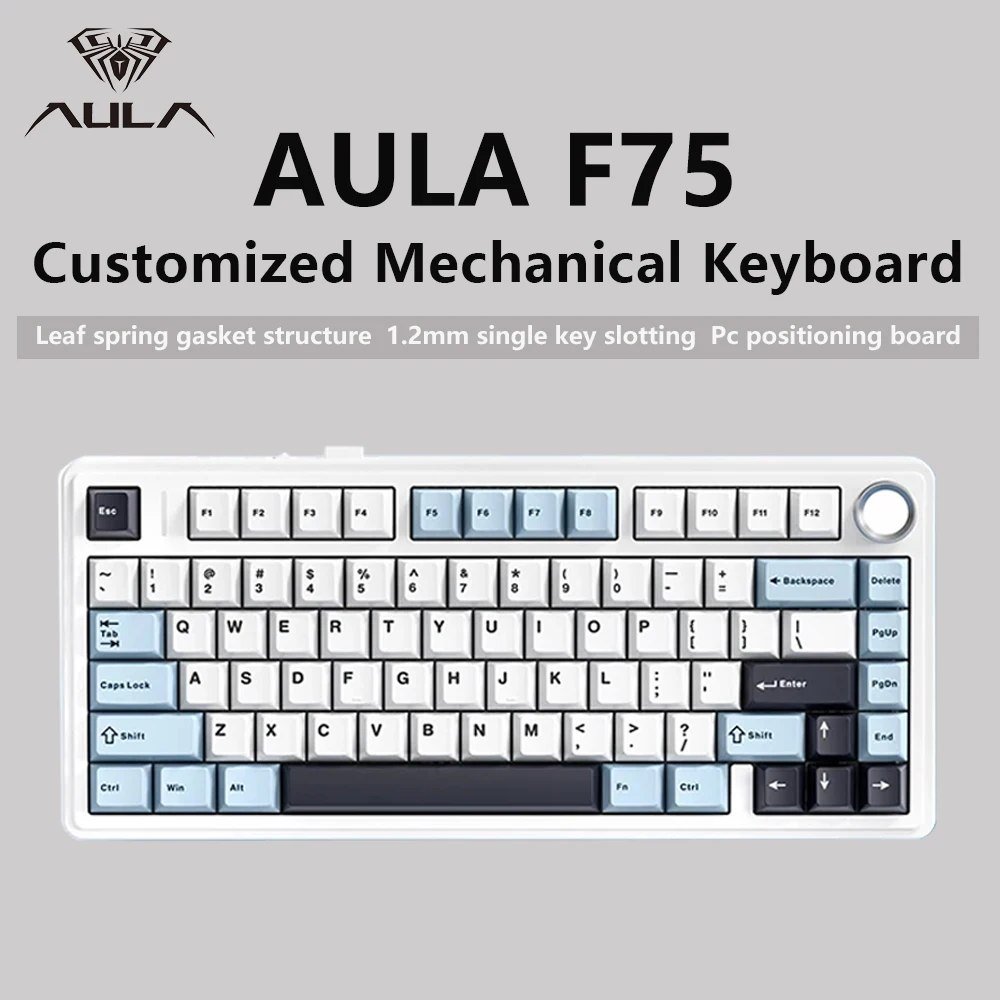 😱 Teclado Mecânico Aula F75 Sem Fio Rgb 75%