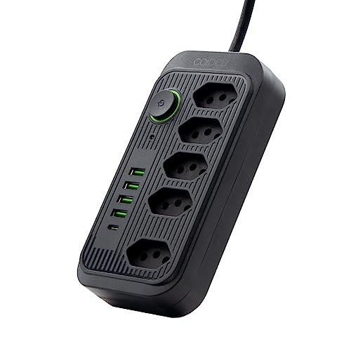 😱 Régua de Energia Coibeu com 5 Tomadas, 4 USB e USB-C