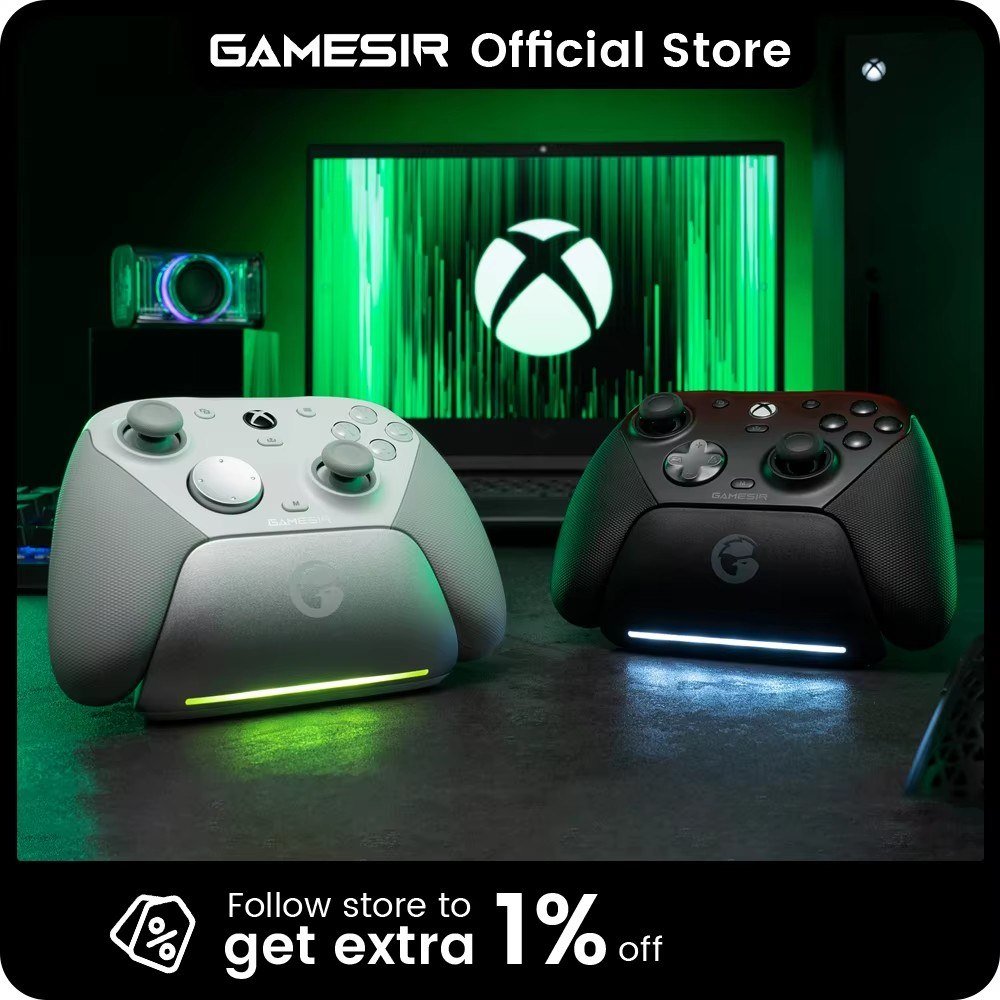 😱 Controle GameSir G7 Pro Xbox Series X|S Controller with TMR Sticks, Hall Effect Triggers, Magnetic Faceplates, Gyro, Smart Charging Dock