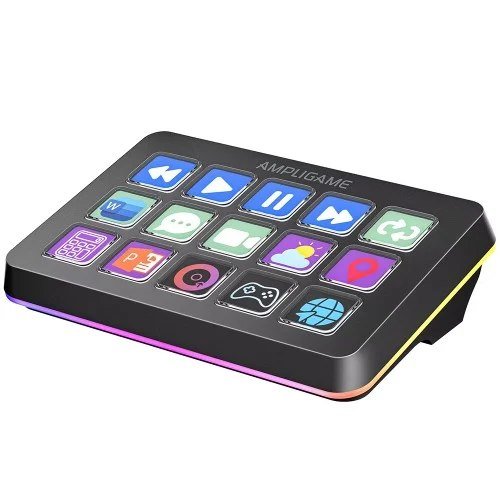 😱 Mesa Controladora Fifine Ampligame D6 15 Teclas Rgb Preto