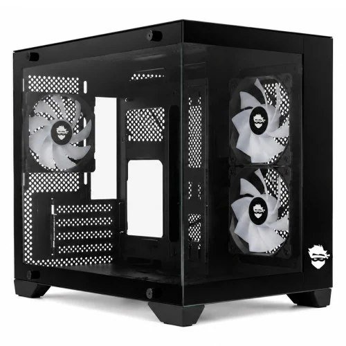 😱 Gabinete Gamer Ninja Akyra X3, Mid Tower, Vidro Temperado, M-ATX, Com 3 Fans, Sem Fonte, Preto, GN-CS-MAB3FAKYRA