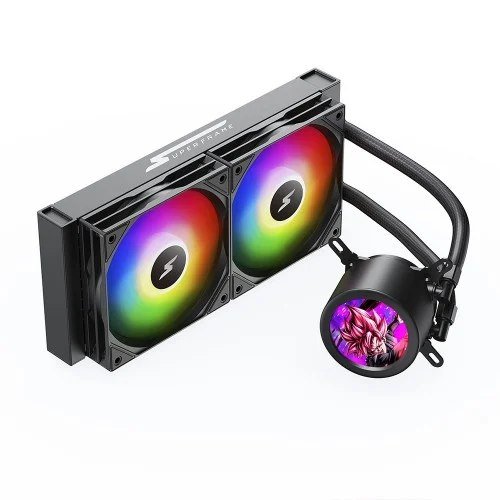 😱 Water Cooler SuperFrame ISENGARD MAGIC, 240mm, Bomba Infinit, Display LCD Customizável, ARGB, Intel-AMD, Black, SF-W240-MB