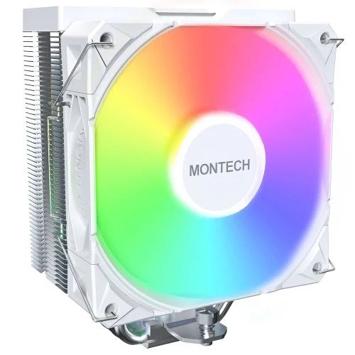 😱 Cooler para Processador Montech NX400 ARGB White, 120mm, Intel-AMD, Branco