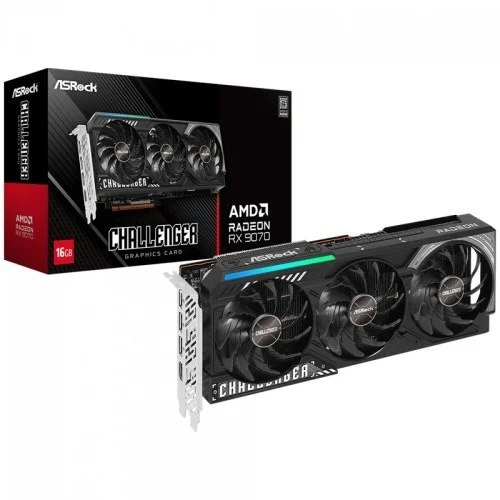 😱 Placa De Video Asrock Amd Radeon Rx 9070 Challenger 16GB Gddr6 Fsr Ray Tracing 90 Ga5Nzz 00Uanf