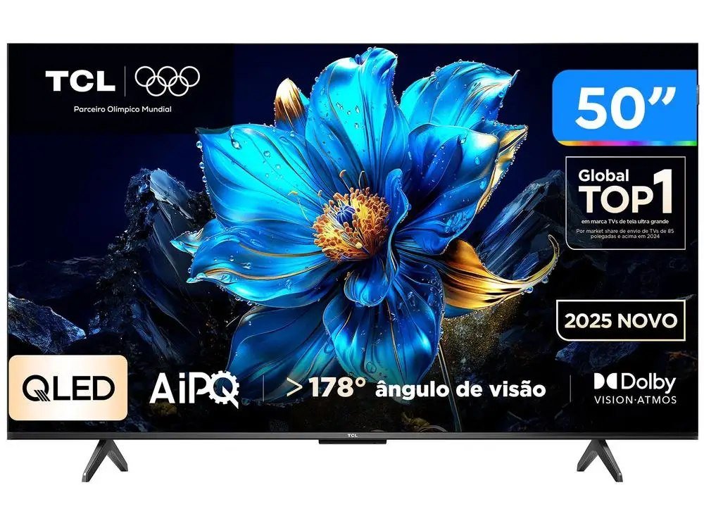 😱 Smart TV 50" TCL 4K UHD QLED Smart TV 50P7K with Google TV, AiPQ, and Google Assistant, 3 HDMI ports