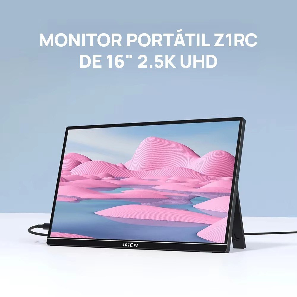 😱 Monitor Portátil ARZOPA 16 Polegadas 2K 16:10 IPS QHD 2560x1600 USB-C Z1RC