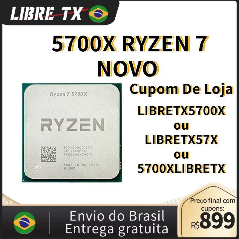 😱 Processador AMD Ryzen 7 5700X - Novo🇧🇷 Envio do Brasil 🇧🇷 SELECIONE ENVIO DO BRASIL