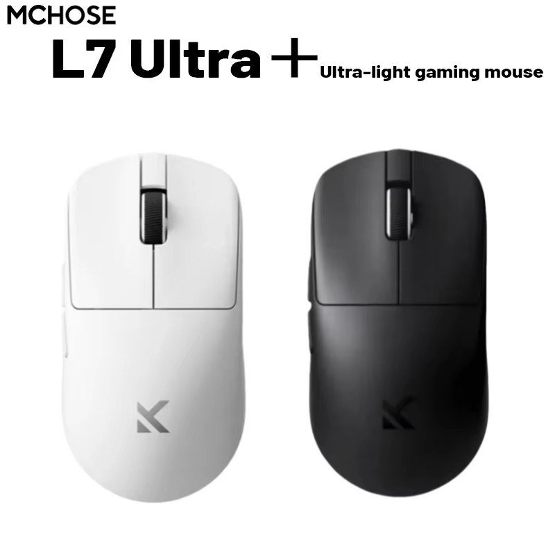 😱 Mouse Gamer MCHOSE L7 Ultra Médio Grande Sem Fio Paw3950 Três Modos Leve para Escritório e Jogos Dual-Drive 7
