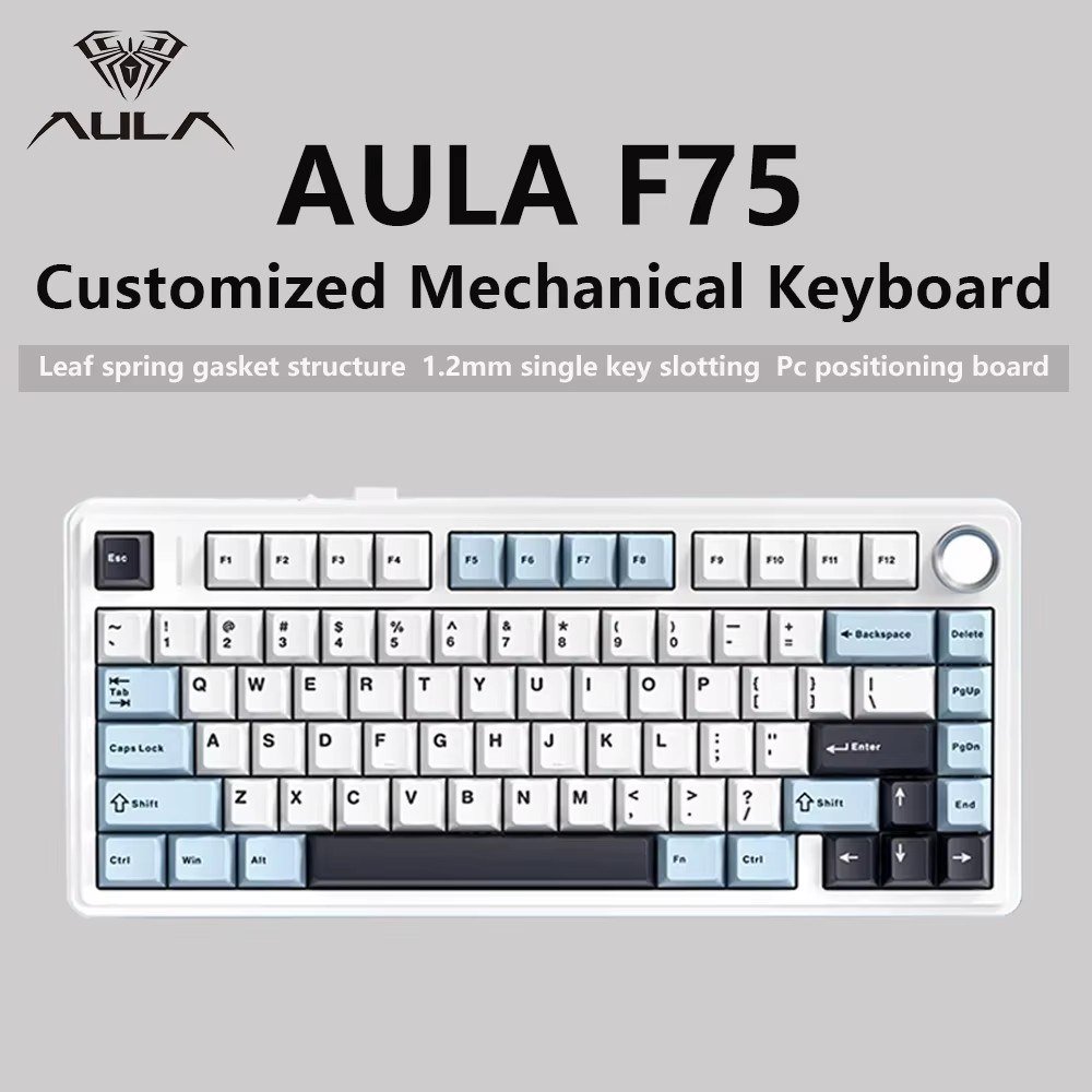 😱 Teclado Mecânico Aula F75 Sem Fio Rgb 75%