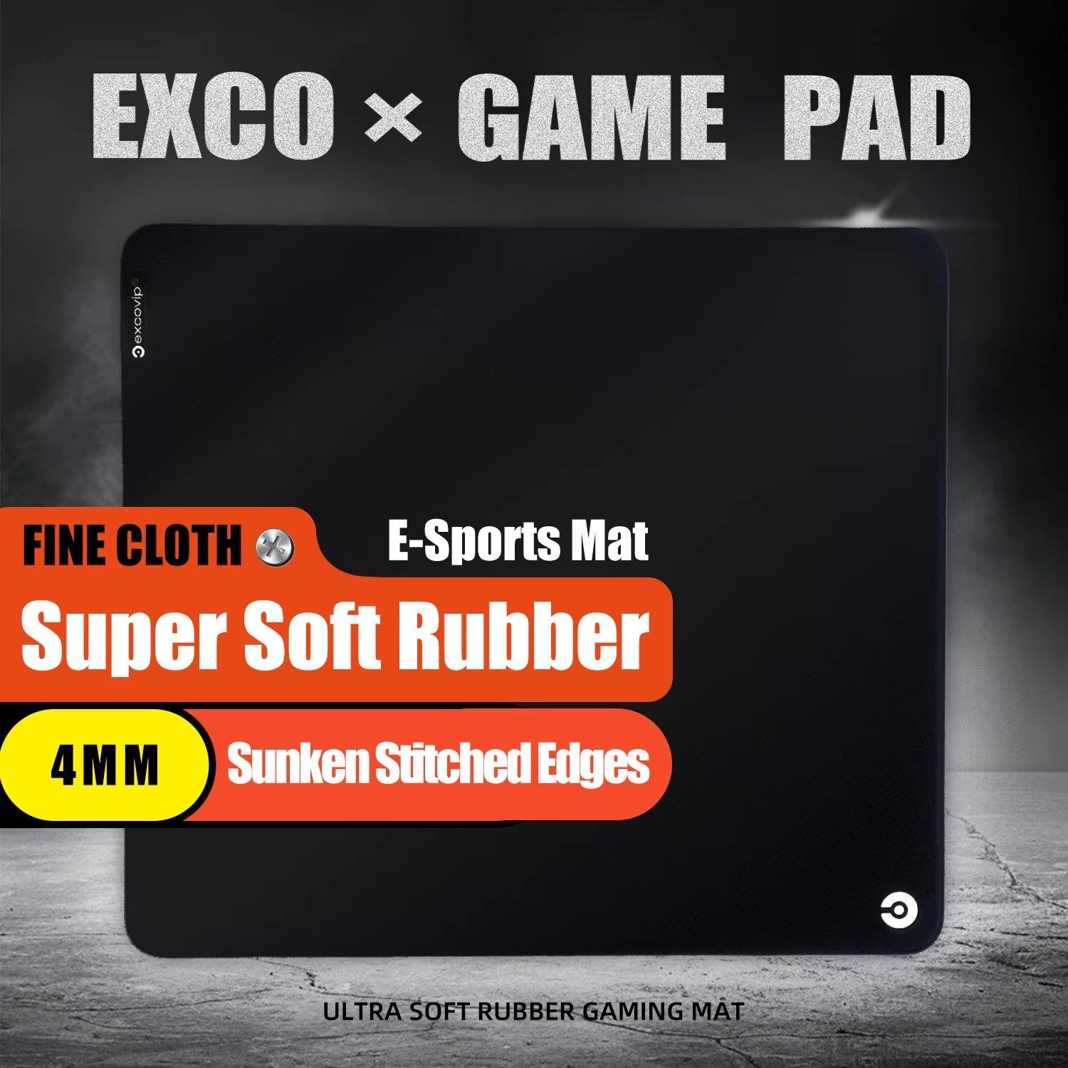 😱 Mousepad Exco Sports Gaming, Super Soft, base de borracha, 450x400x4mm