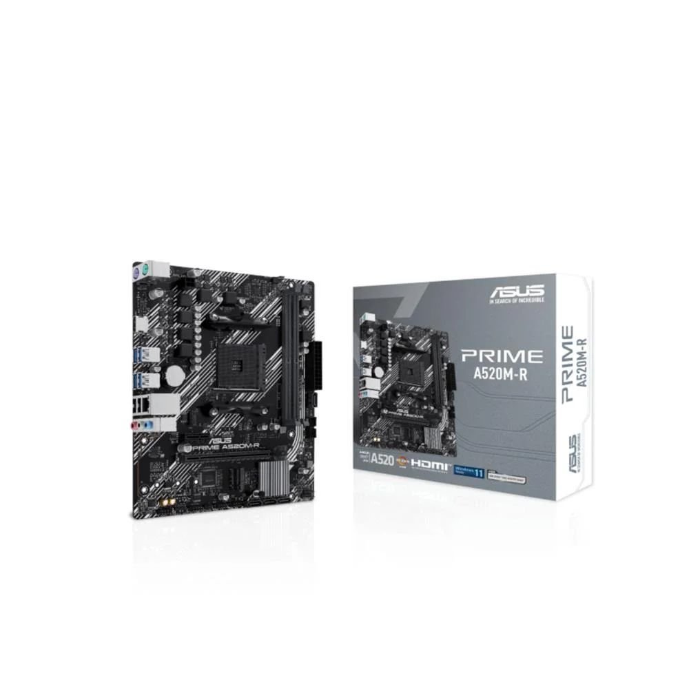 😱 Placa Mãe ASUS Prime A520M - R - Ryzen AM4 DDR4 - Matx - M.2 Nvme - Hdmi 90MB1H60-M0EAY0