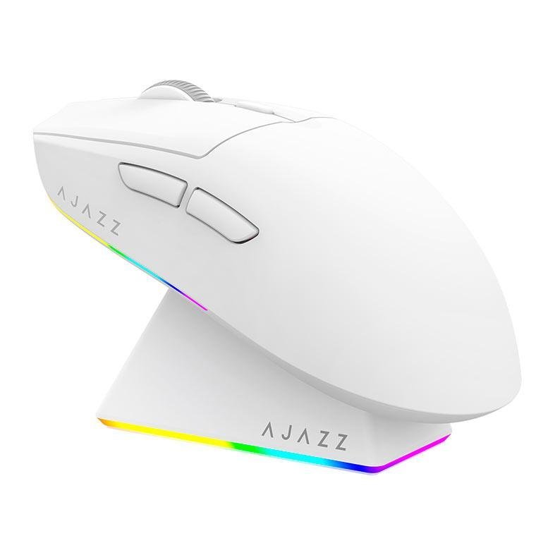 😱 Mouse Gamer Ajazz AJ139 V2 MC, 12000DPI, 6 Botoes, Tri-Mode, Branco, AJ139V2-MC-WH