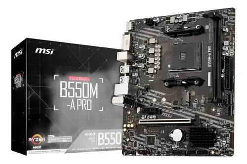 😱 Placa Mãe Msi B550m-a Pro Am4 2xDDR4 Chipset Amd B550 Matx