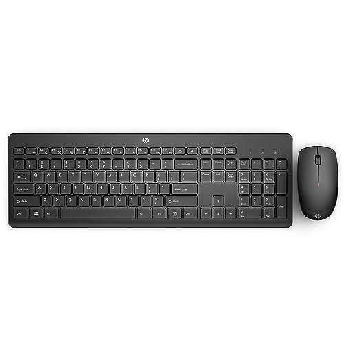 😱 Combo de Teclado e Mouse Ergonômico Sem Fio HP 230 - com Dongle USB Wireless, Digitação Silenciosa, Design Elegante, Até 12 Meses de Bateria, Layout BR, Preto (18H24AA#AC4)