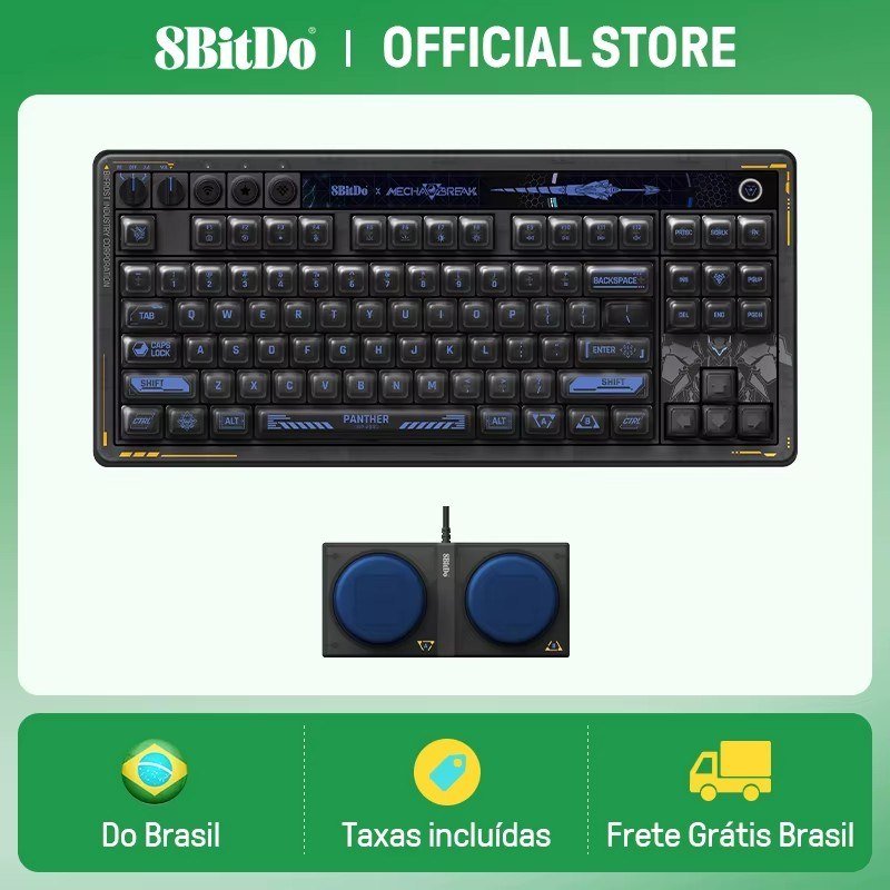 😱 Teclado Mecânico Retrô sem fio 8BitDo com 87 teclas
