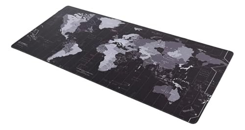 😱 Mousepad Gamer Mapa Mundi Grande 90 X 40 Cm Antiderrapante Borda Costurada