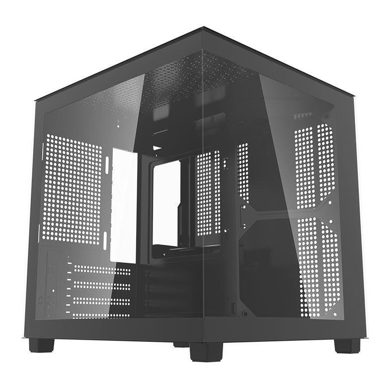 😱 Gabinete Gamer Aquário Aigo Apollo A275, Mini-Tower, Lateral de Vidro, Preto, AC-A275-B-HQ1