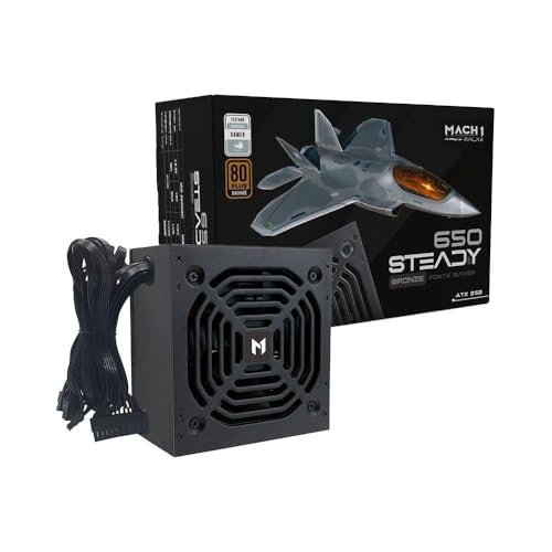 😱 Fonte MACH1 Steady, 650W, 80 Plus Bronze, PFC Ativo, Preto - 650Steady